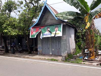 Spanduk Caleg PKB Inhil Dirusak Orang Tak Bertanggung Jawab